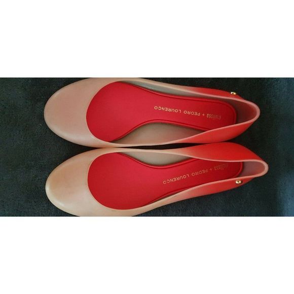 Women's Melissa Divine + Pedro Lourenco Jelly Flats Clear Yellow Size 7 $175 - Picture 3 of 6